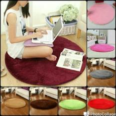 karpet bulu rasfur bundar diameter 100cm tebal 3cm