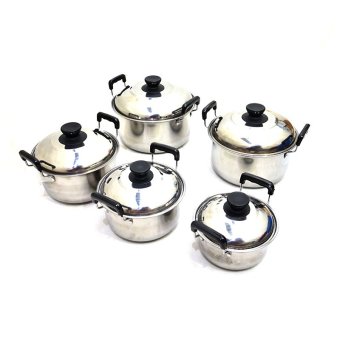 kingko 555 panci 5 set america high pots stainless steel silver lazada indonesia kingko 555 panci 5 set america high pots stainless steel silver lazada indonesia