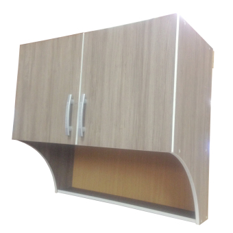 Kitchen Set Plywood Atas 2 Pintu - Dark Natural Serat Kayu