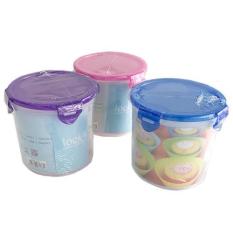 Kotak Makan Toples Plastik Bulat Sealware Lock Four 1.3L