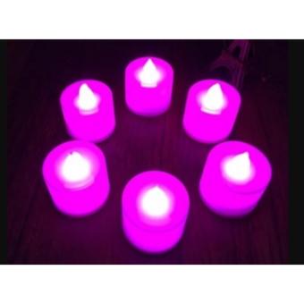 Lampu Lilin elektrik LED tanpa api mini menyala warna natal