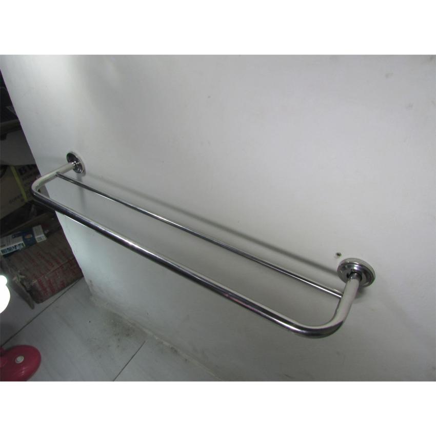 ... Lanjarjaya Stainless Steel Dinding Mount Pemegang Gantungan Handuk Bar Di Kamar Mandi Model Lengkung
