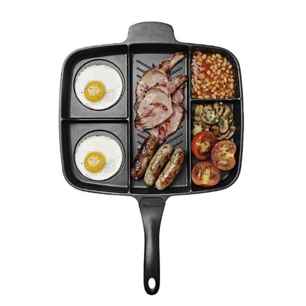 Lima Dalam Satu Multi-purpose Pemisahan Pot Fryer Pan Non-stick Grill Fry Oven-Intl