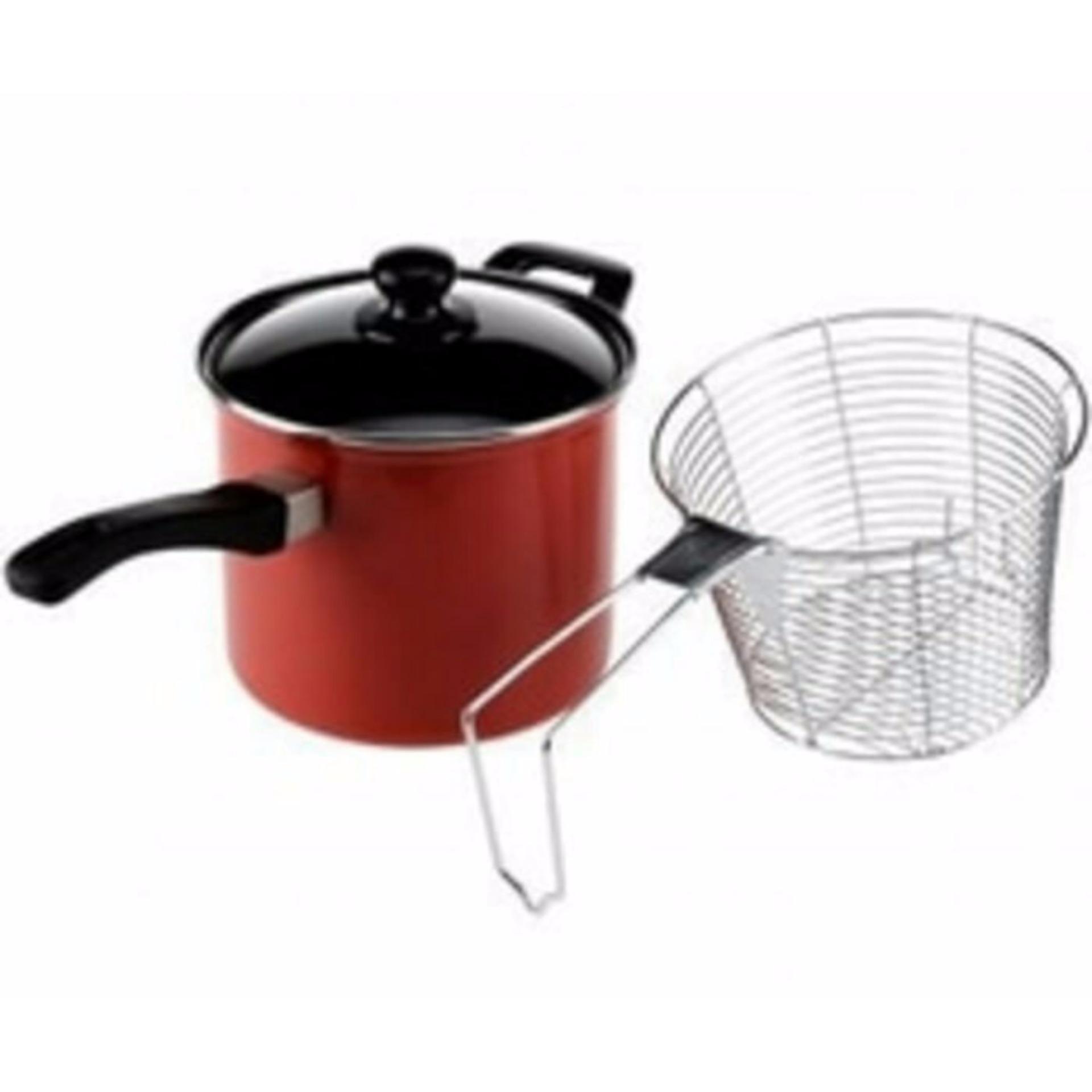 Maspion Multi Fryer non stick 18 cm + TUTUP KACA TEMPERED GLASS BY MASPION