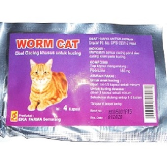 Obat Hewan - Worm Cat - 4 Kapsul