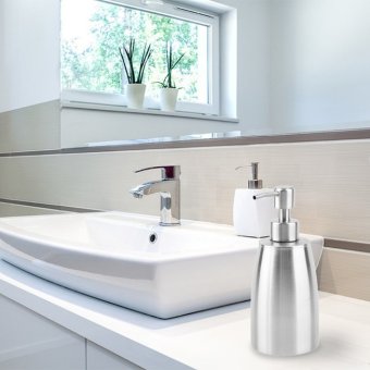 Oh Stainless Steel Pompa Dispenser Sabun Cair Lotion Pembersihtangan Botol Perak Pebruari 2019 - 4 Oh Stainless Steel pompa dispenser sabun cair lotion pembersihtangan botol Perak - 4