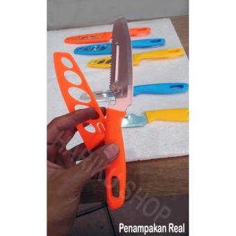 Pisau Dapur Serbaguna MultiFungsi + Sarung + Sisik Ikan + Peeler + Pembuka Tutup Botol - Kuning Pebruari 2019 - 4 Pisau Dapur Serbaguna MultiFungsi + Sarung + Sisik Ikan + Peeler + Pembuka Tutup Botol - Kuning - 4