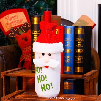 Santa Claus Christmas Decoration Wine Bottle Bag(Red) - Intl Pebruari 2019 - 3 Santa Claus Christmas Decoration Wine Bottle Bag(Red) - intl - 3