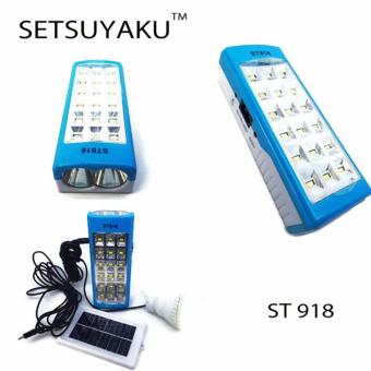 Setsuyaku Lampu Emergency 18 + 2 Led, Bholam LED, Senter, Charge Solar Panel