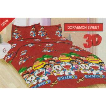 Jual Sprai iBonitai 180x200 4 Bantal Motif iDoraemoni Cute 
