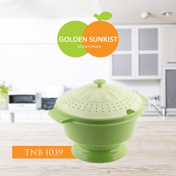 Tempat Nasi Bulat Plastik (TNB 1039) Golden Sunkist