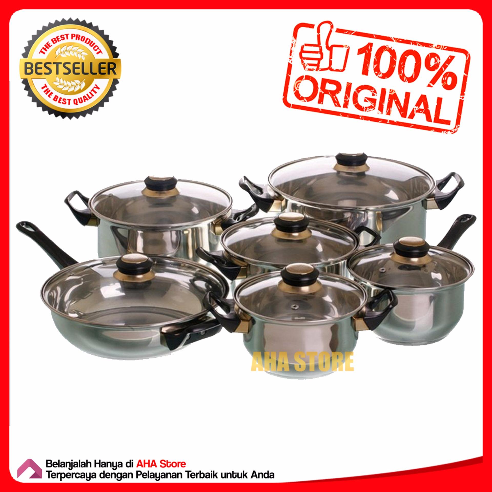 Vicenza Panci Set 12 Pcs V612 - Silver