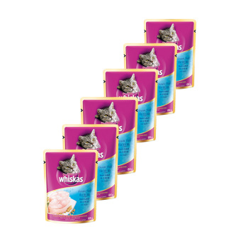 Whiskas Pouch Ocean Fish - 85gr 6 Pcs