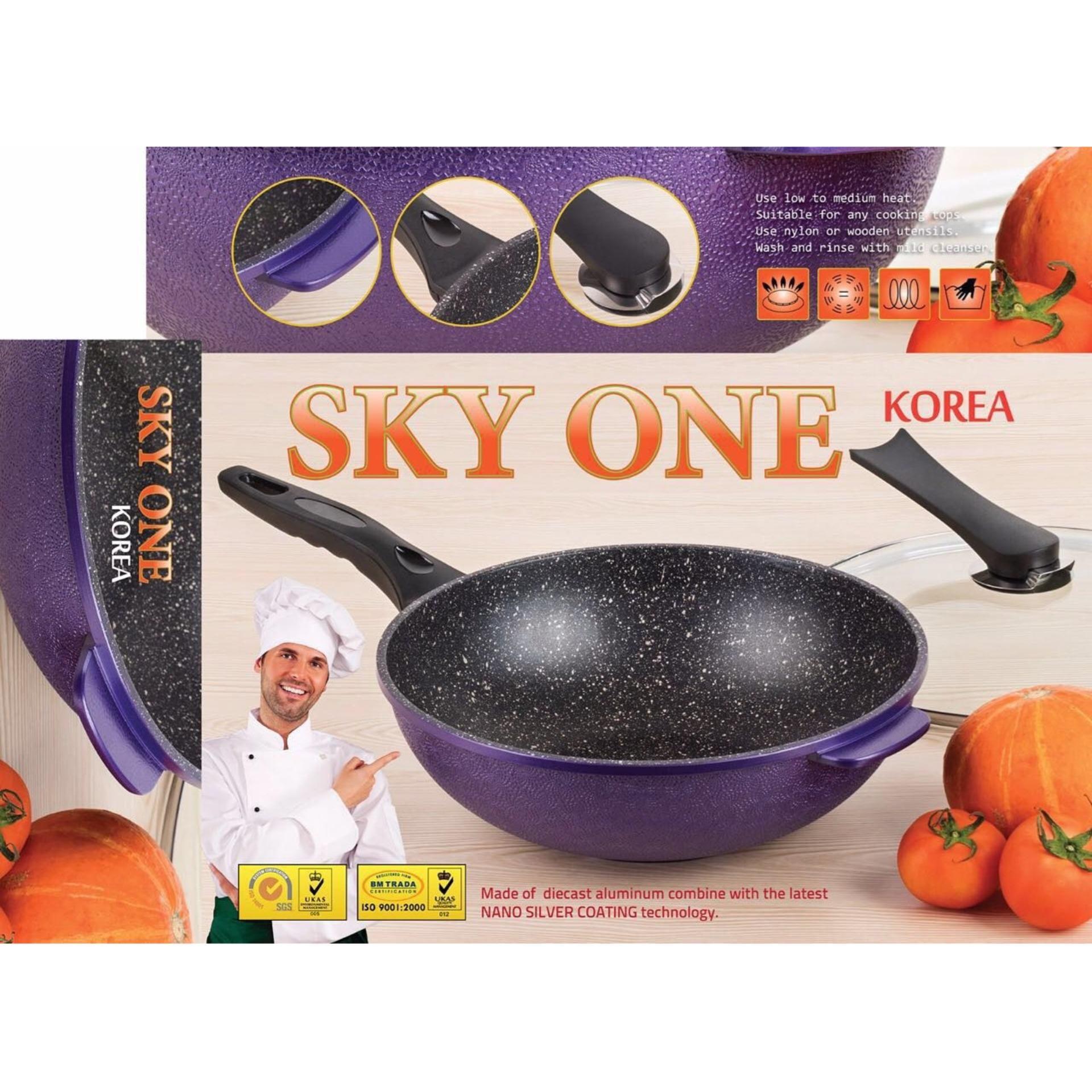 Wok Pan 30 Cm Korean Sky One Ungu - KOKA