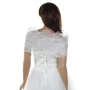 Women Wedding Bridal Shawl Wrap Cape Shrug Coat Bolero Lace FlowerCream Pebruari 2019 - 5 Women Wedding Bridal Shawl Wrap Cape Shrug Coat Bolero Lace FlowerCream - 5