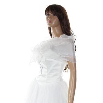 Women Wedding Bridal Shawl Wrap Cape Shrug Coat Bolero Lace FlowerCream Pebruari 2019 - 3 Women Wedding Bridal Shawl Wrap Cape Shrug Coat Bolero Lace FlowerCream - 3