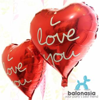Belanja Online Balonasia Balon Foil Love Motif Harga 2 Gambar