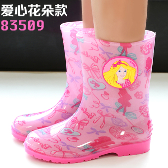Baobao tergelincir Barbie siswa sepatu anak anak anak-anak hujan sepatu