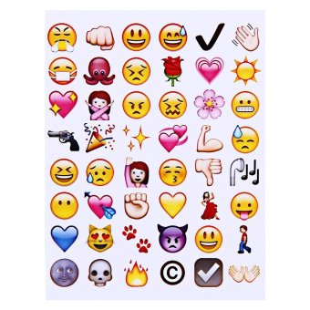 Gambar Cute Novelty Emoji Sticker Paster for Home Decor Phone Decoration