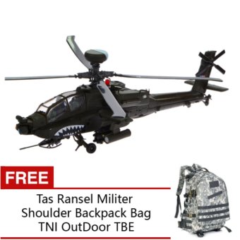 Gambar Diecast Helikopter Mliliter US AH 64D Apache Forces of Valor 148