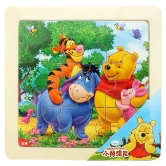 Gambar Disney Jigsaw kayu dengan kotak jigsaw puzzle