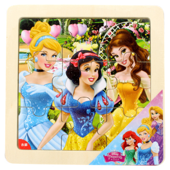 Gambar Disney Jigsaw kayu dengan kotak jigsaw puzzle