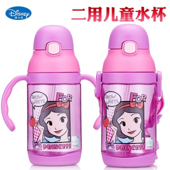 Gambar Disney kartun sabuk menangani ganda cangkir anak suction cup