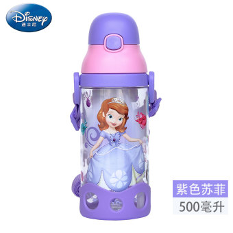 Gambar Disney kartun sabuk menangani ganda cangkir anak suction cup