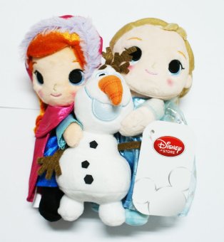 Gambar Disney Store Original Frozen Anna , Elsa and Olaf Dolls