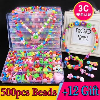 Gambar DIY Kids Beads Boneka Anak Akrilik Mainan Perhiasan DIY untukKerajinan Kalung dan Gelang Anak Mainan Pendidikan Anak Usia Dini