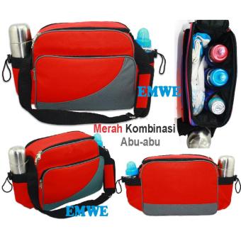 EMWE Baby Bag Mini Tas Slempang Perlengkapan Makan Botol Susu Bayi Tas Selempang Tempat Makan Bekal Anak Lunch Baby Box Bag 2in1 - RED Pebruari 2019 - 4 EMWE Baby Bag Mini tas slempang perlengkapan makan botol susu bayi Tas selempang Tempat Makan Bekal Anak Lunch Baby Box Bag 2in1 - RED - 4