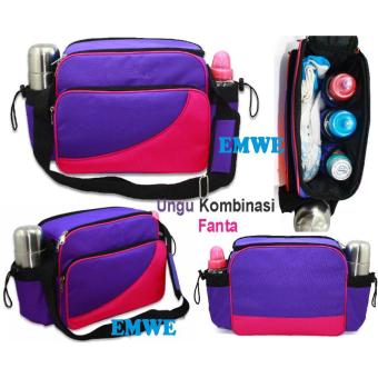 EMWE Baby Bag Mini Tas Slempang Perlengkapan Makan Botol Susu Bayi Tas Selempang Tempat Makan Bekal Anak Lunch Baby Box Bag 2in1 - Ungu Desember 2018 - 4 EMWE Baby Bag Mini tas slempang perlengkapan makan botol susu bayi Tas selempang Tempat Makan Bekal Anak Lunch Baby Box Bag 2in1 - Ungu - 4