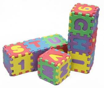 Gambar Evamat Mainan Edukasi   Puzzle abjad kids ukuran 8x8 cm