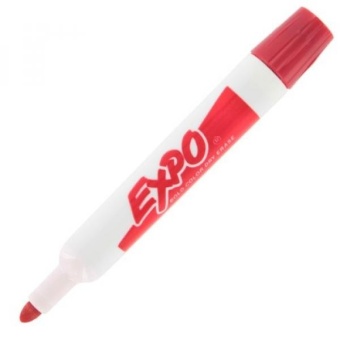 Gambar EXPO Original Dry Erase Markers, Bullet Tip, Red, 12 Count   intl