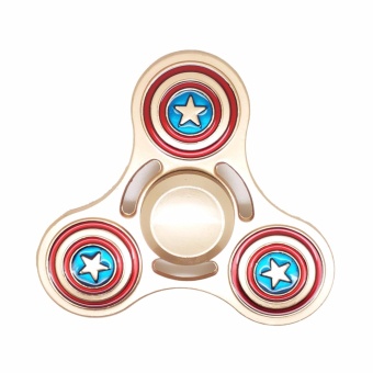 Gambar Fidget Spinner Captain America Shield Metal Hand Finger Toys for Focus Anxiety   Stress Relief EDC Tri Spinner   Mainan Jari Tangan Besi Putar untuk Fokus Penghilang Stres   Kegelisahan Spiner