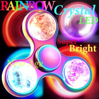 Gambar Fidget Spinner Rainbow LED CRYSTAL Light