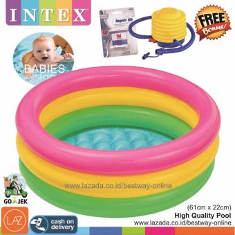 Intex Kolam Renang Anak Bayi Baby 61 x 22cm + Pompa + Repair Kit Lem |