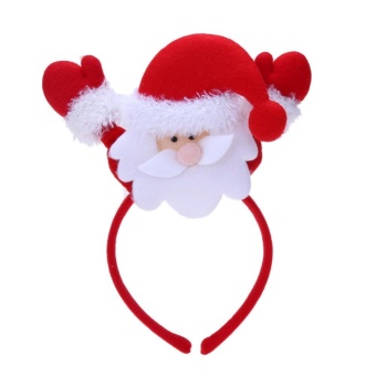 New Christmas Headbands Girls Santa Claus Pattern Hair Band Christmas Decoration (Red + White) - intl New Christmas Headbands Girls Santa Claus Pattern Hair Band Christmas Decoration (Red + White) - intl