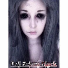 Softlens FULL EYE Sclera Black Gratis Cairan 60ml Lens Case