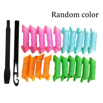 20pcs DIY Plastic Hair Rollers Wave Curlers Tools Spiral CurlingRollers with 2 Hooks - intl 20pcs DIY Plastic Hair Rollers Wave Curlers Tools Spiral CurlingRollers with 2 Hooks - intl