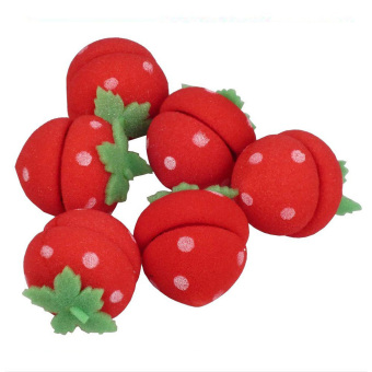 6pcs Strawberry Hair Rollers Magic Soft Foam Sponge Curlers CurlsFor All Age Strawberry 6pcs Strawberry Hair Rollers Magic Soft Foam Sponge Curlers CurlsFor All Age Strawberry