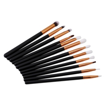Ai Home 12pcs Women Eyes Blending Brushes Makeup Brush Powder Eye Shadow Kit Brushes Set (Black) - Intl Pebruari 2019 - 5 Ai Home 12pcs Women Eyes Blending Brushes Makeup Brush Powder Eye Shadow Kit Brushes Set (Black) - intl - 5