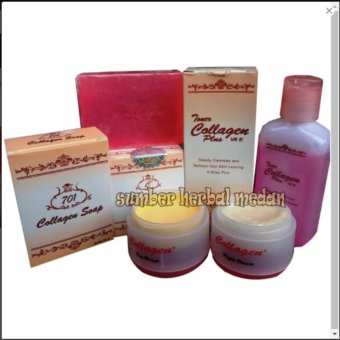 Gambar Collagen Paket Cream Day and Night Sabun Plus Toner Vit E Original
