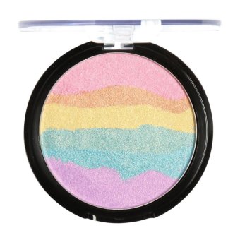 Gambar Focallure Rainbow Highlight Eyeshadow Palette Baked Blush FaceShimmer Color   intl