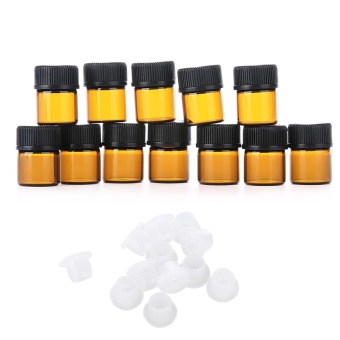 Gambar gasfun Amber Glass Essential Oil Bottle 1ml(1 4 Dram) with OrificeReducer and Cap(12pcs)   intl