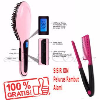 Glow shop - Fast Hair Catok Sisir Pelurus Rambut HQT-906 + Gratis Sisir Ion Pelurus Rambut Alami - 1 Pcs Glow shop - Fast Hair Catok Sisir Pelurus Rambut HQT-906 + Gratis Sisir Ion Pelurus Rambut Alami - 1 Pcs