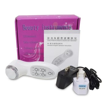 7 LED Phototherapy 3MHz Ultrasound vibration Photon Rejuvenation Facial Face Care Remove wrinkles Beauty Device -