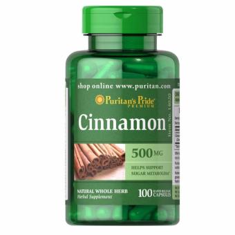 Puritan Pride Cinnamon 500 mg 100 capsules Untuk Diabetes Chromium