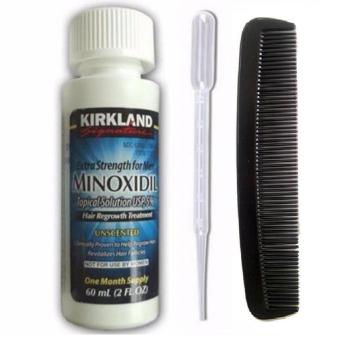 Gambar Kirkland Minoxidil 5% Extra Strength Penumbuh Rambut Pria   60ml Gratis Pipet Dan Sisir Best Seller