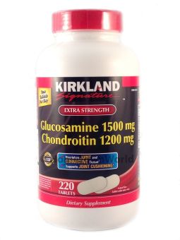 Gambar Kirkland Signature Extra Strength Glucosamine 1500mg and Chondroitin 1200mg   220 tablets